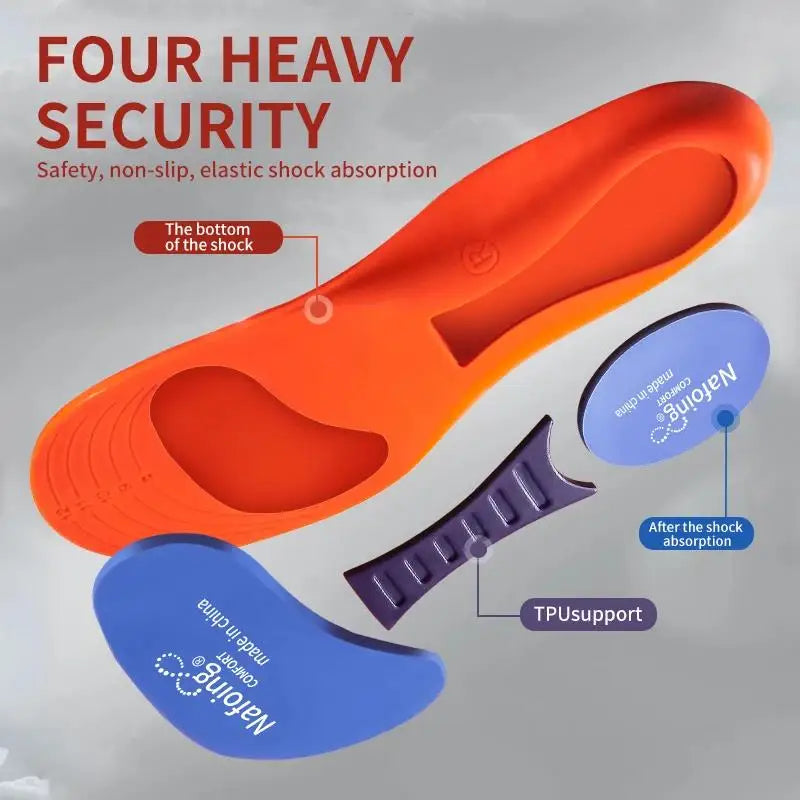 Orthopedic Sport Insoles: Shock Absorption, Deodorant, Breathable Cushion for Men & Women's Running Shoes