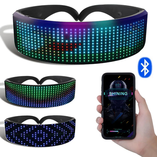 Bluetooth LED Luminous Glasses: Illuminate Your Party, Bar, or Festival with Futuristic Eyewear Fun!