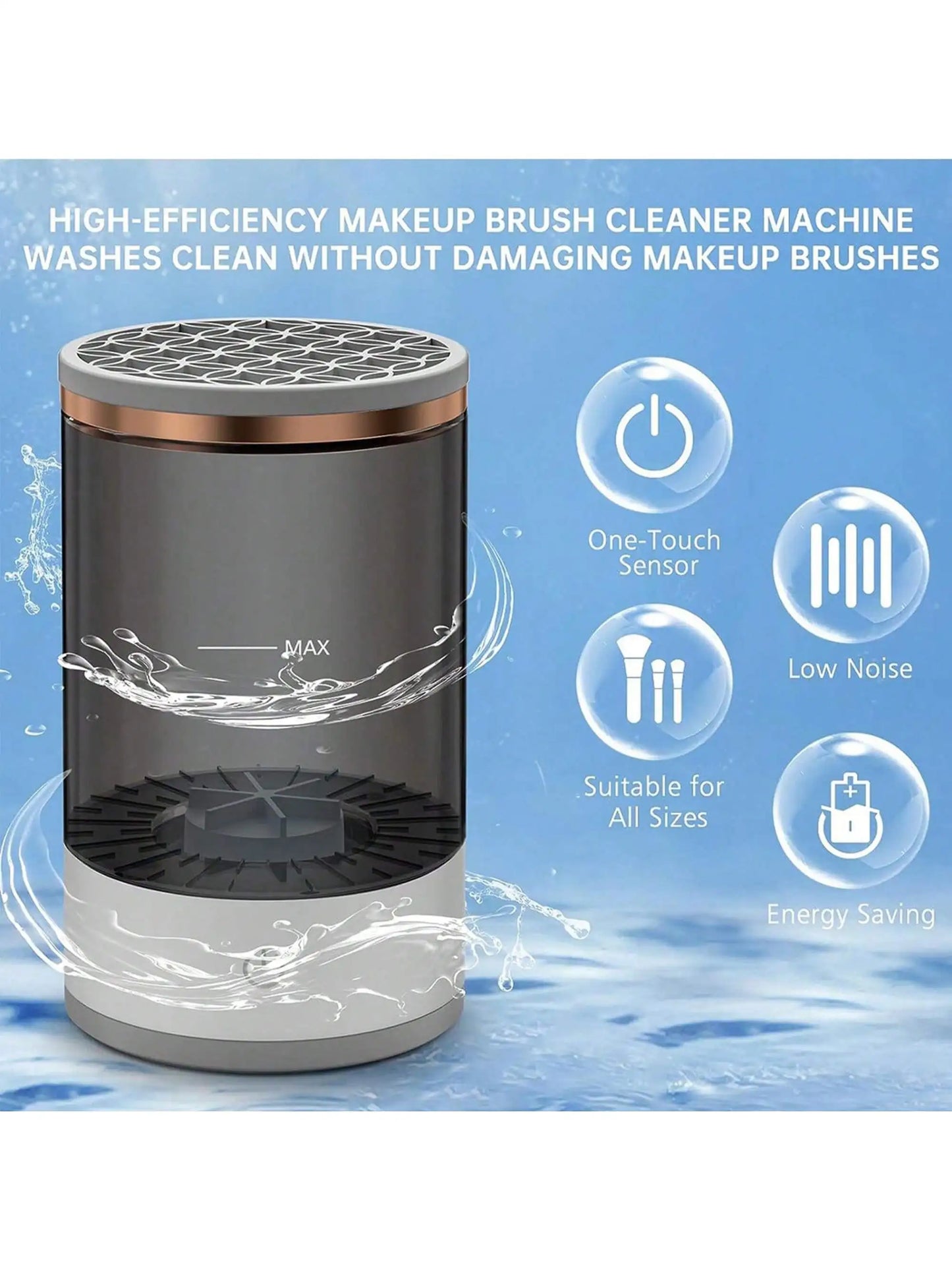 Electric Makeup Brush Cleaner Machine - Fast and Efficient Cleaning Tool