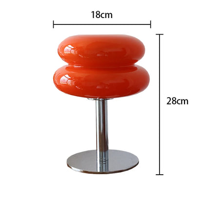 Macaron Glass Table Lamp: Trichromatic Dimming, Eye Protection Night Light for Living Room Atmosphere - Girl Bedroom Bedside Decor