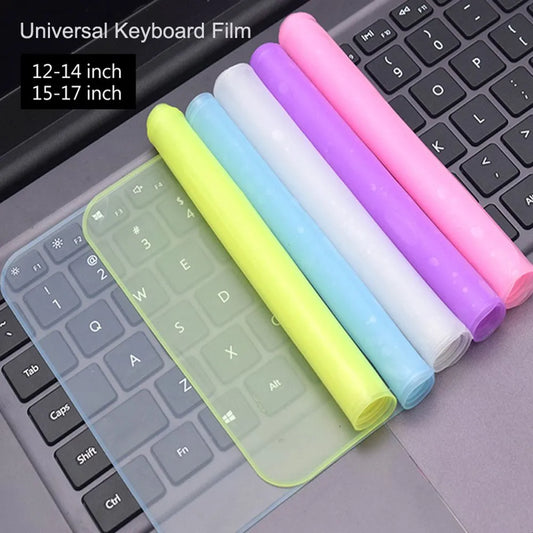 Universal Laptop Keyboard Cover Protector - 12-17 inch Waterproof Silicone Notebook Computer Keyboard Protective Film - Dustproof and Durable