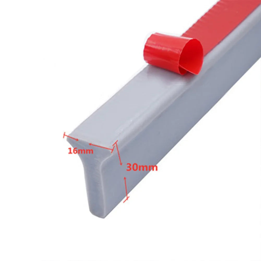 1PC Bathroom Water Stopper Silicone Retaining Strip - Shower Dam Flood Barrier for Dry and Wet Separation - Water Blocker