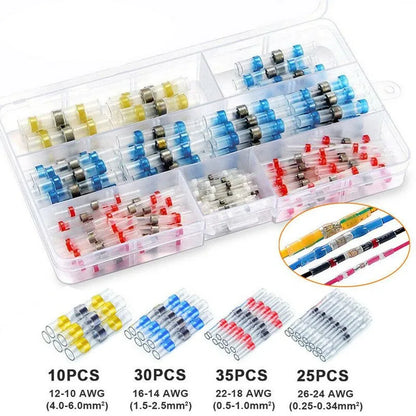 100pcs Waterproof Solder Seal Heat Connector: Butt Connectors for Electrical Wire - Car Insulated Terminal Lug Terminals