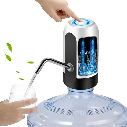 Electric Portable Water Dispenser Pump for 5 Gallon Bottle: USB Charge with Extension Hose - Barreled Tools