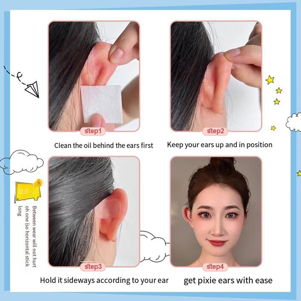 60 Pcs Cosmetic Ear Corrector: Self-Adhesive Ear Supporters to Solve Big Ear Problems - Ear Tape Stickers