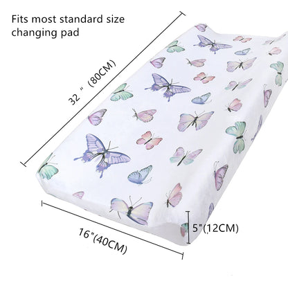 Soft Reusable Changing Pad Cover: Breathable Minky Material with Printing Design - Baby Diaper Pad Sheets Cover