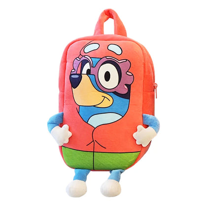 Bluey Cartoon Plush Backpack - Bingo Anime Figure Schoolbag for Kindergarten, Picnic, Travel & Snack Bag, Children's Gift