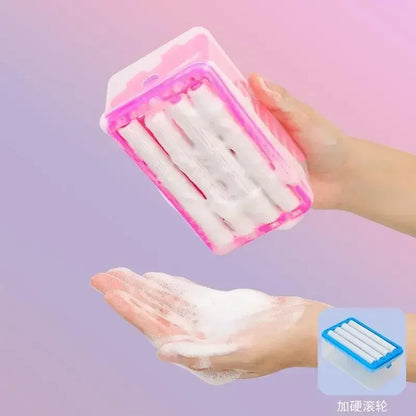 Automatic Soap Drain Roller - Hands-Free, Multifunctional Scrubbing Soap Box for Efficient Household Cleaning and Laundry