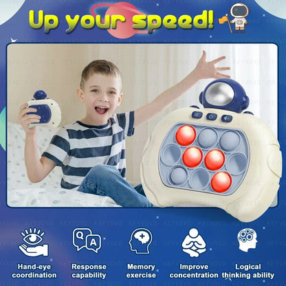 Electronic Push Pop Handheld Game Console - Light-Up Fidget Bubble Toy for Kids and Adults, Perfect for Birthday and Christmas Gifts