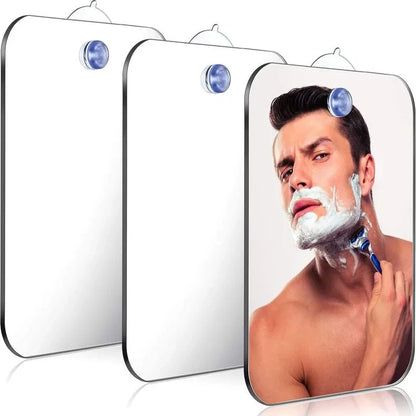 Acrylic Shower Mirror with Wall Suction: Portable Travel Bathroom Accessory for Men's Shaving, Women's Makeup - 1 Piece