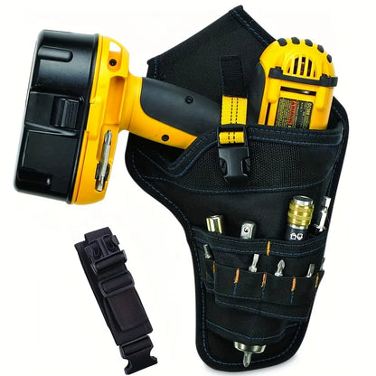 Cordless Drill Holster with Metal Clip - Power Tool Holster for Easy Attachment - Single Hook Design