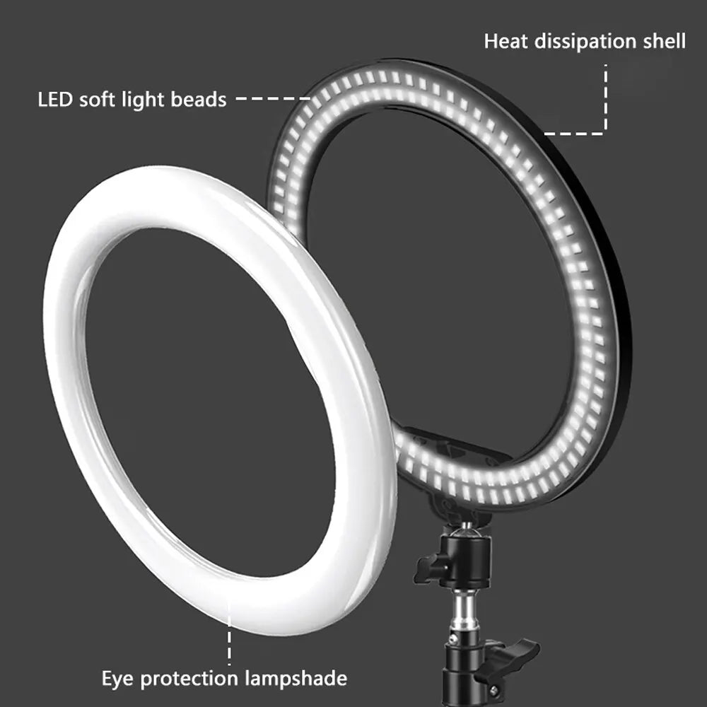 10-inch Selfie Ring Light: LED Ring Lamp for Photography, Video Recording, Live Broadcast - Fill Light for Selfies and Videos