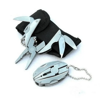 Portable Stainless Steel Multi-Tool Pliers Knife - Keychain Screwdriver and Multi-Function Tool for Outdoor Use