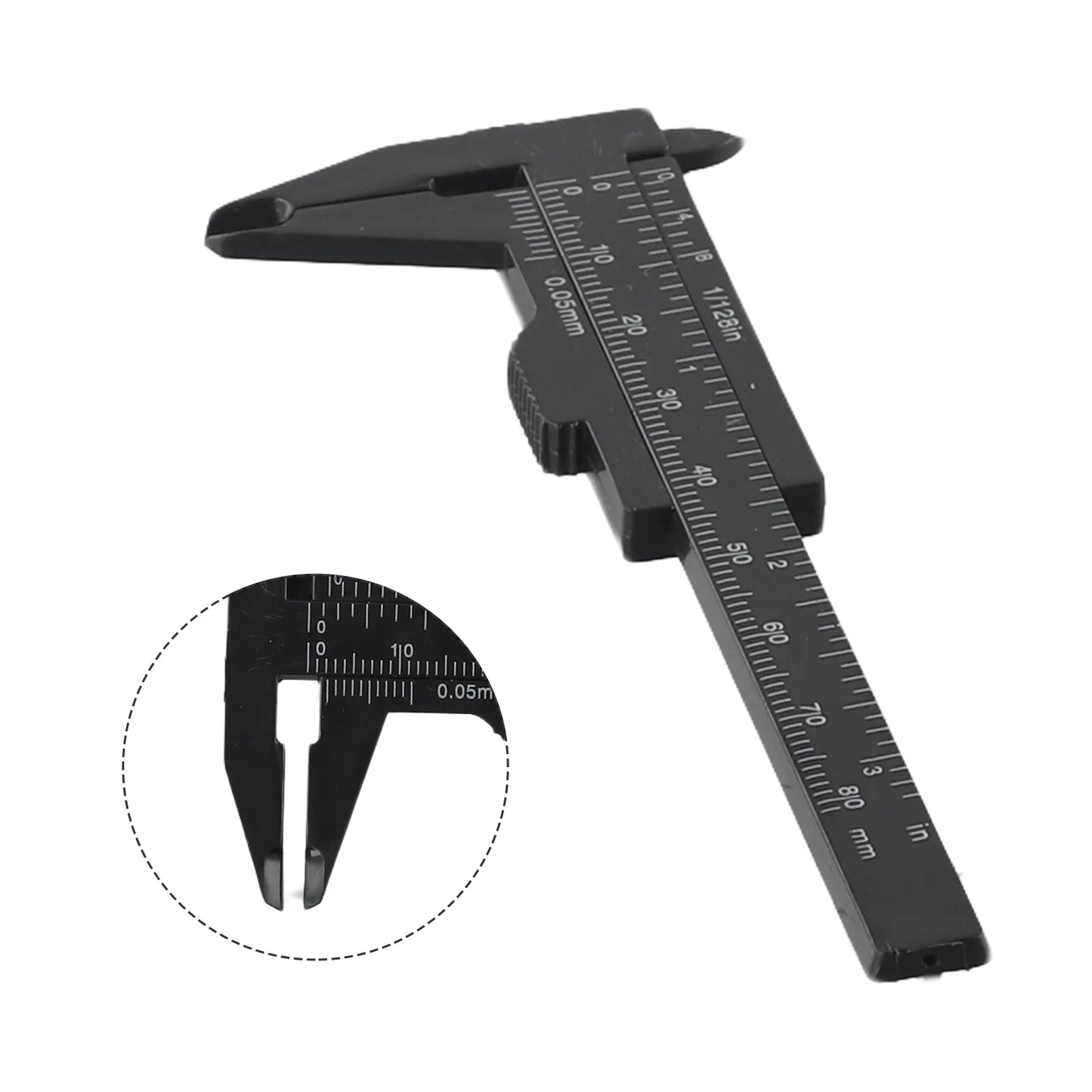 80mm Mini Plastic Sliding Vernier Caliper Gauge - Precision Measure Tool, Ruler, and Micrometer Hand Tool