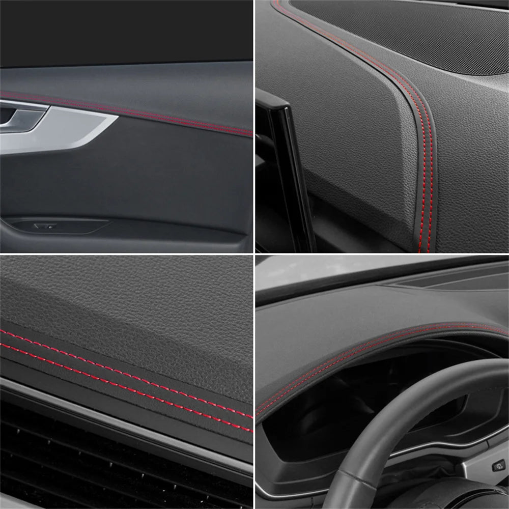 Universal Car Mouldings Trim - PU Leather DIY Braid Decorative Line Strip for Door Dashboard Sticker, Interior Car Accessories