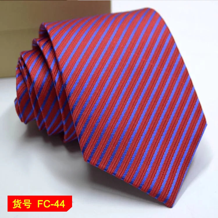 Men's Ties in 67 Styles - Solid, Stripe, and Floral Jacquard Neckties, 7-8cm Wide - Perfect for Daily Wear, Weddings and Gifts