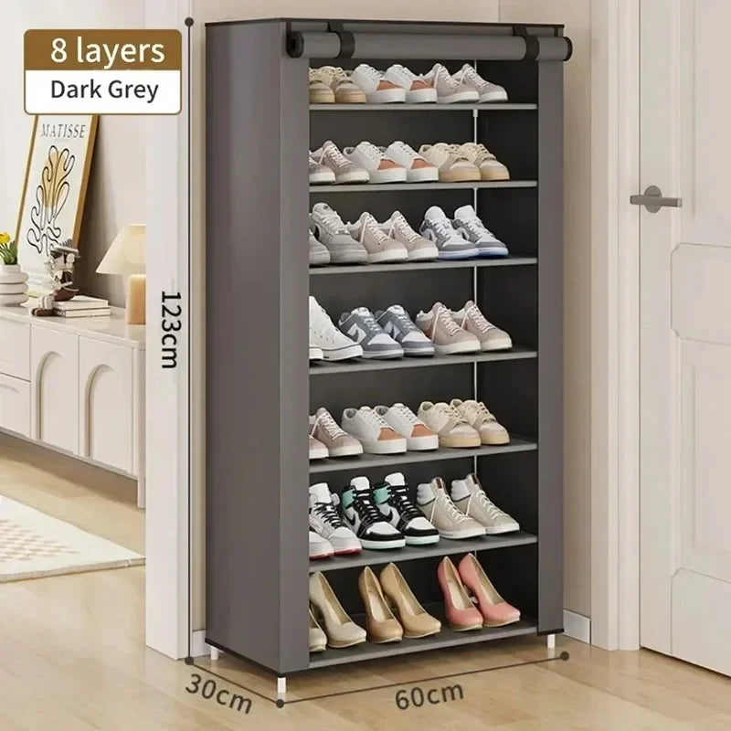 Dustproof Fabric Shoe Cabinet Organizer - Multilayer Nonwoven Shoe Rack for Simple, Economic Household Storage