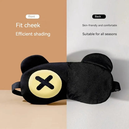 Cute Eye Mask for Sleep - Warm Compress for Soothing Eye Fatigue, Comfortable Wear for Children and Students