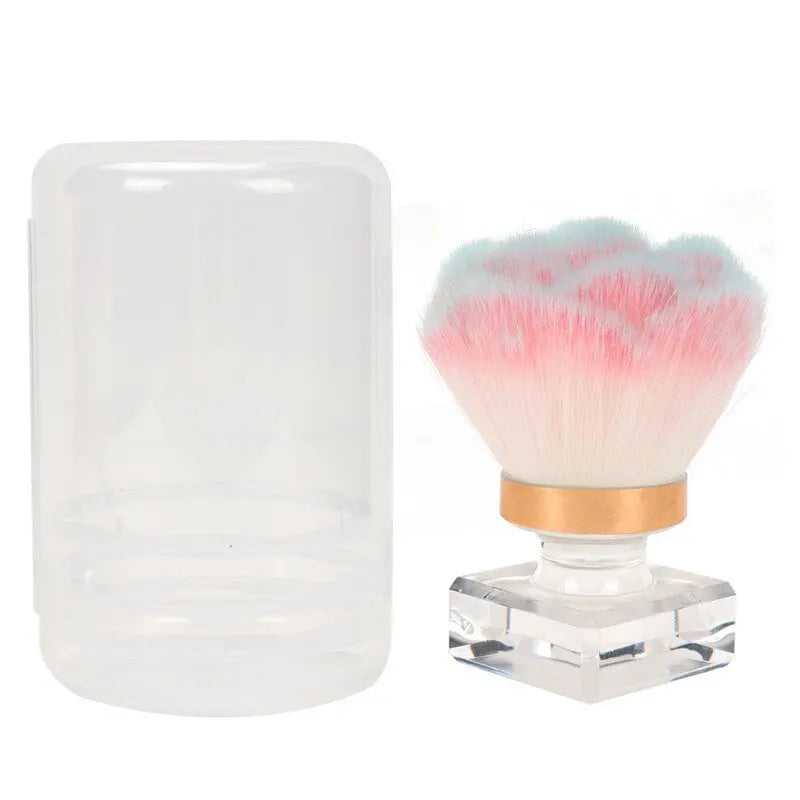 Korean Fragrance Nail Tool Dust-proof Brush: Cleaning Brush for Dust and Powder - Rose Makeup Blusher Brush