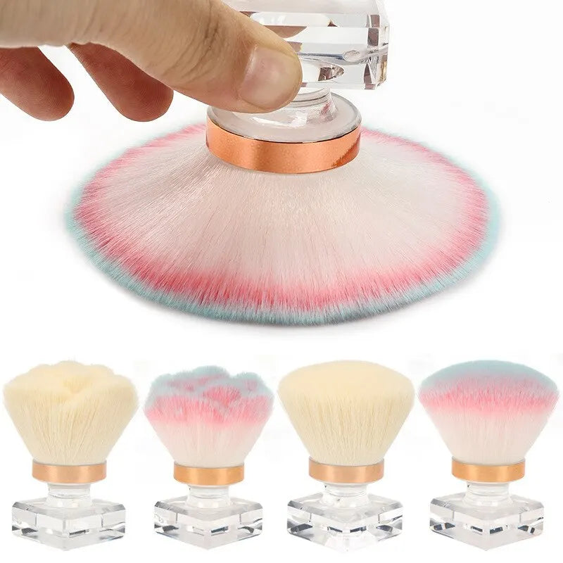 Korean Fragrance Nail Tool Dust-proof Brush: Cleaning Brush for Dust and Powder - Rose Makeup Blusher Brush