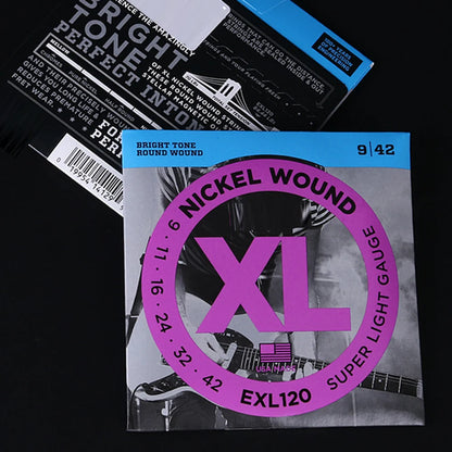 D'Addario Electric Guitar Strings Set - EXL110, EXL120, EXL130 Nickel Bronze NYXL0942 - The Strongest Choice for Real Rock - Guitar Accessories