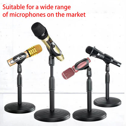 1/2/5pcs Microphone Retractable Desktop Stand - Disc Microphone Stand for Live Streaming, Desktop Clip