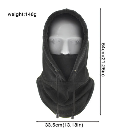 Plush Fleece Balaclava Hat: Winter Ski Windproof Cap for Men & Women - Thicken Warm Outdoor Cycling Hood Beanie