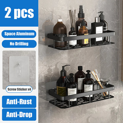 Shower Corner Shelf Caddy - No Drill Rust-Proof Organizer for Bathroom, Corner Wall Shelf and Shampoo Holder