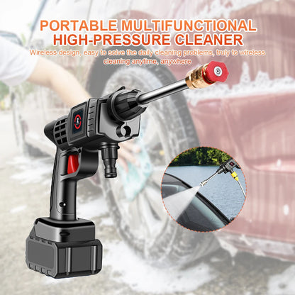 200W 50Bar Cordless High Pressure Car Washer Spray Water Gun - Foam Generator and Car Washing Machine for Home with 20000mAh Battery