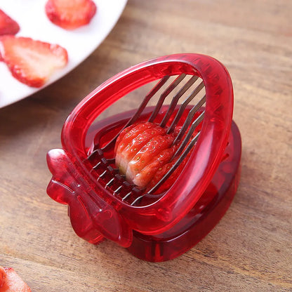 Strawberry Slicer Cutter & Corer | Fruit Leaf Stem Remover | Salad Cake Egg Tools | Kitchen Accessories