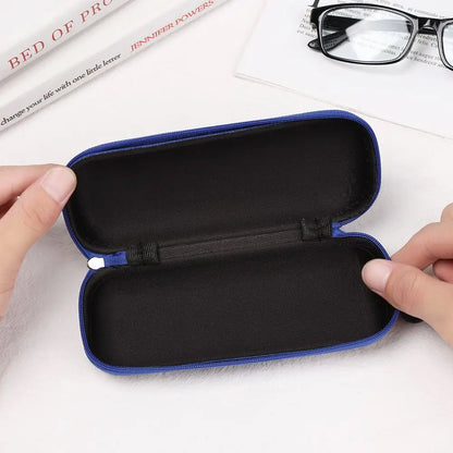 Denim Fabric Glasses Case: Fashionable Portable Hard Spectacle Box with Zipper - Eyewear Protector & Stylish Eyeglasses Case