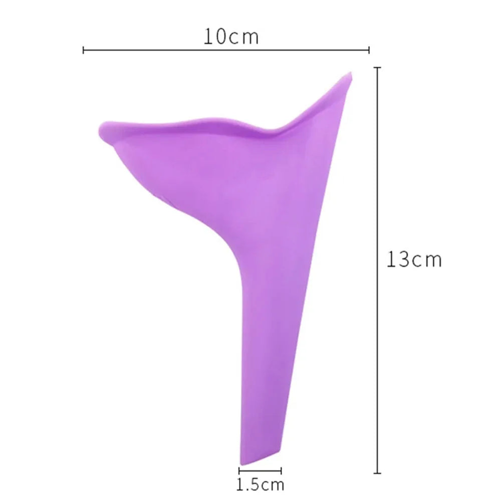 Portable Female Urinal - New Design for Outdoor Travel, Camping, and Emergencies - Soft Silicone Stand-Up Urination Device for Women