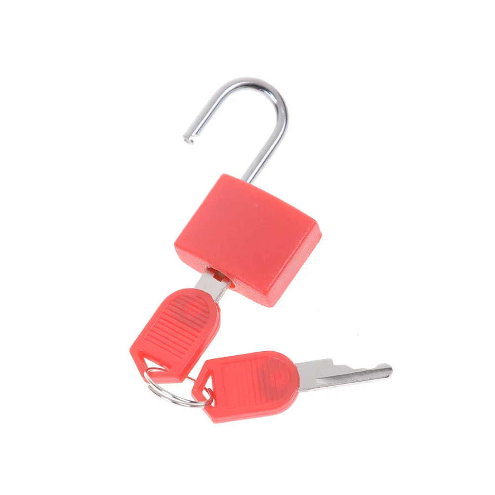 Mini Steel Padlock 6 Colors - Strong Travel Suitcase Lock with 2 Keys for Anti-Theft Protection