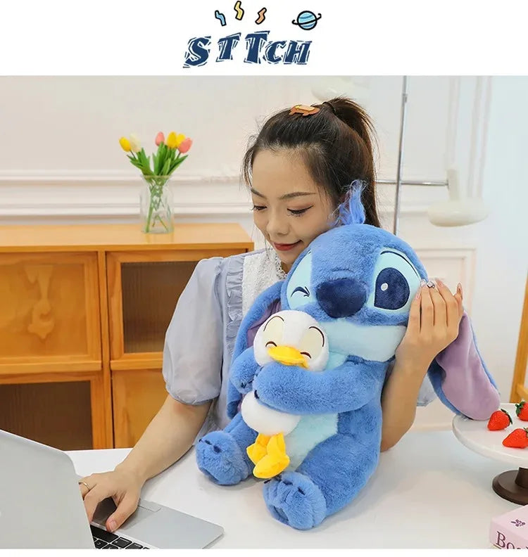 Disney Stitch Lilo Doll - Cute Duck Stitch Plush Toy, Kawaii Decoration for Christmas and Children's Birthday Gifts