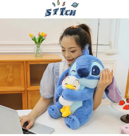 Disney Stitch Lilo Doll - Cute Duck Stitch Plush Toy, Kawaii Decoration for Christmas and Children's Birthday Gifts