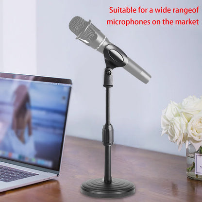 1/2/5pcs Microphone Retractable Desktop Stand - Disc Microphone Stand for Live Streaming, Desktop Clip