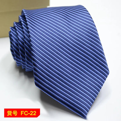 Men's Ties in 67 Styles - Solid, Stripe, and Floral Jacquard Neckties, 7-8cm Wide - Perfect for Daily Wear, Weddings and Gifts