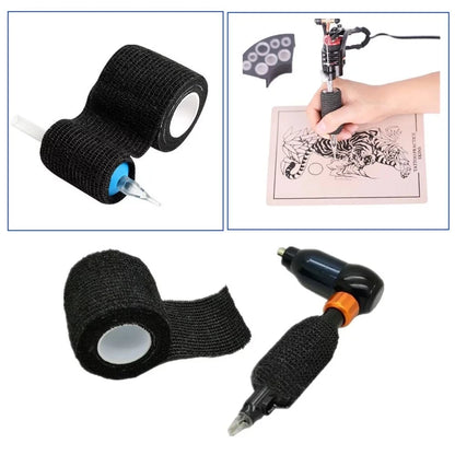 Protect Your Tattoo Investment: 5/10/15/20 Black Tattoo Grip Bandage Cover Wraps - Waterproof Self-Adhesive Tapes for Finger Protection - Essential Tattoo Accessories