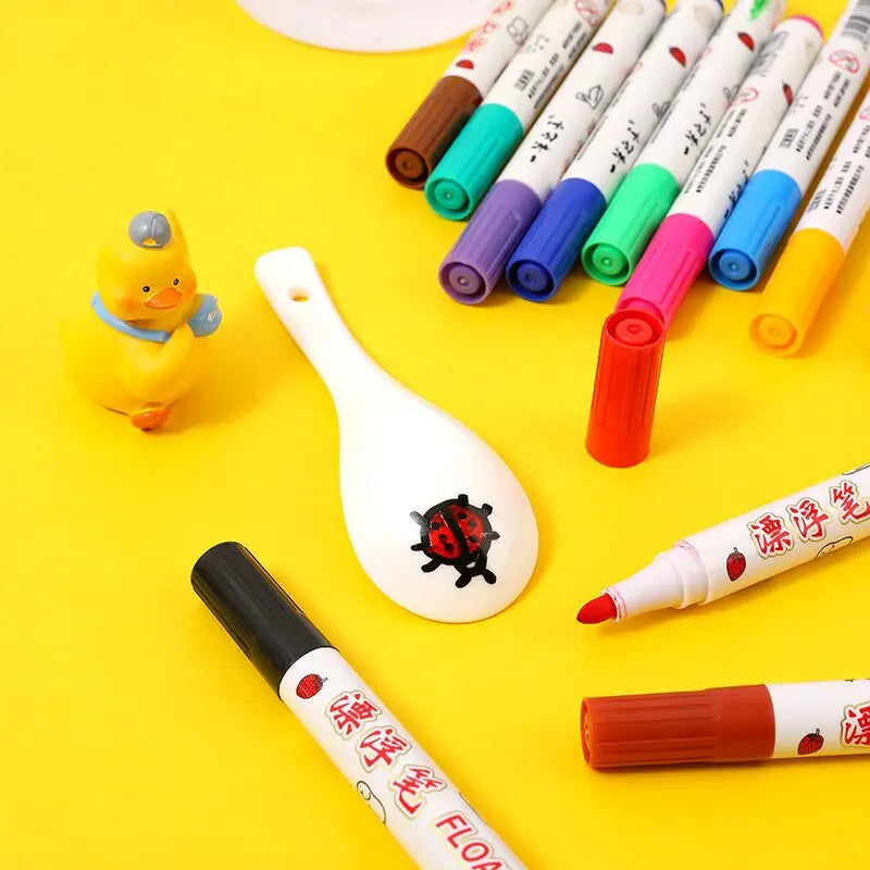 8/12 Color Magical Water Floating Painting Brushes – Whiteboard Markers for Kids – Educational Painting Pens