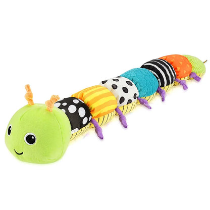 Musical Caterpillar Worm Baby Rattle – Soft Plush Educational Interactive Sensory Toy for Newborns and Toddlers | Perfect Infant Gift