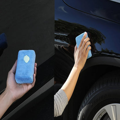 8PCS Microfibre Car Wax Applicator Pads: Soft Auto Detailing Sponges for Paint Care - Rectangle Foam Pads for Polishing & Cleaning