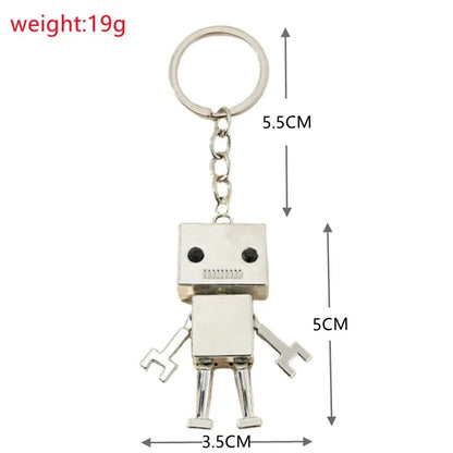 Creative Movable Robot Keychain - Retro Cartoon Pendant, Simple and Cute Design