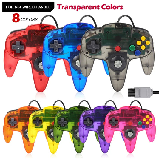 8 Color Wired Gamepad for N64 Console – Classic Joystick Controller, Retro Gamepad Accessories