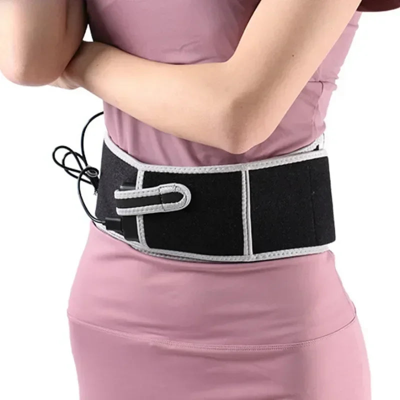 USB Electric Heating Lumbar Support Belt - Hot Waist Back Pad Massager for Pain Relief Therapy