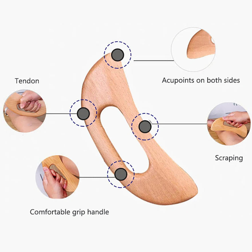 Wooden Gua Sha Tool | Slimming Massage Board for Body Therapy | Scraping & Scraper for Guasha Massage