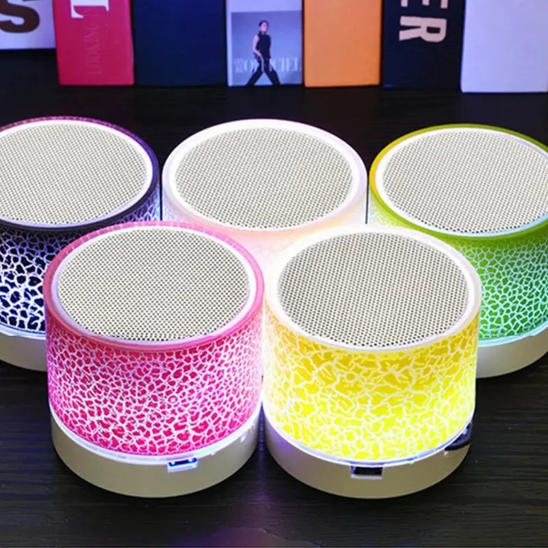 Bluetooth Mini Speaker - Wireless Speaker with Colorful LED, TF Card, USB Subwoofer, Portable MP3 Music Sound Column for PC Phone