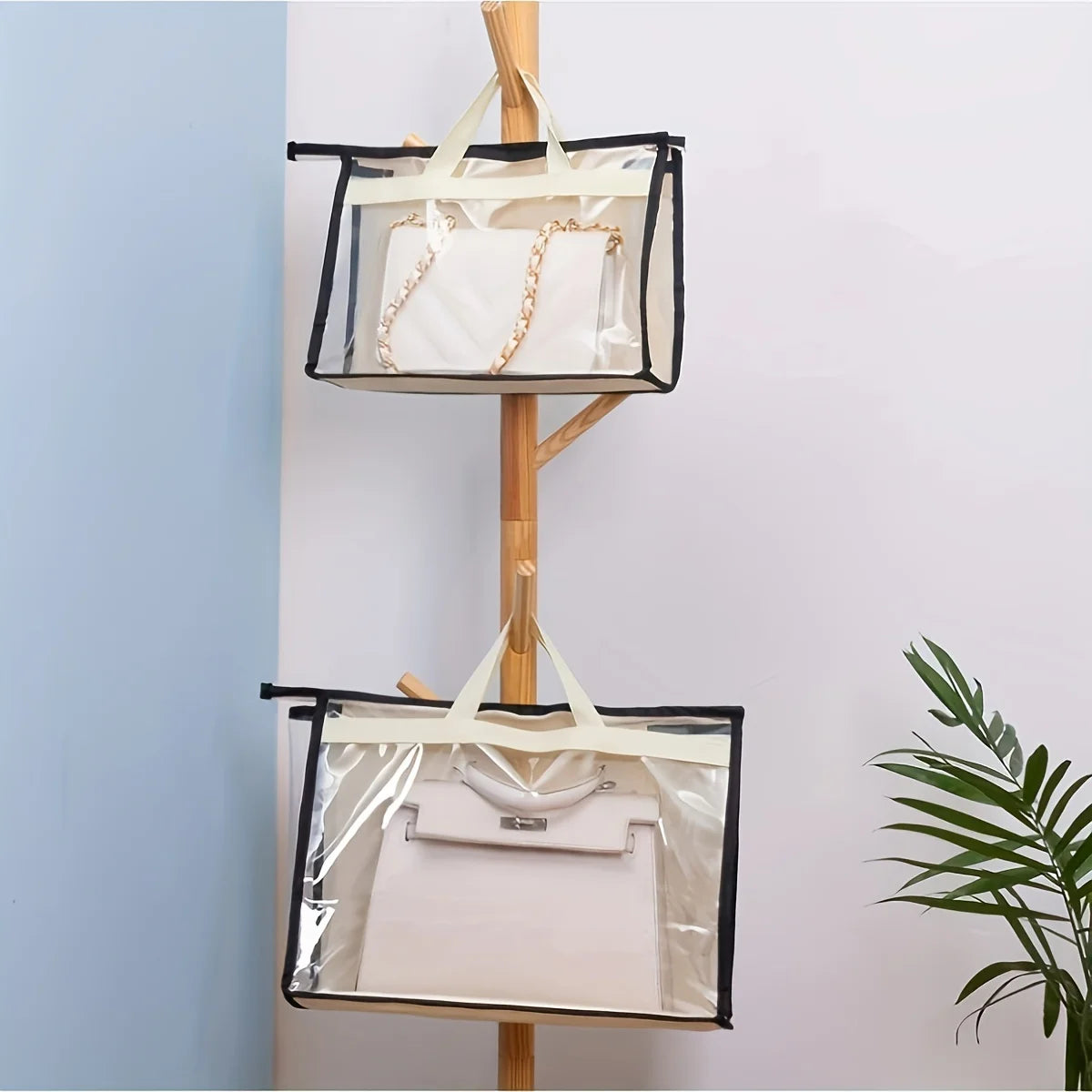 Clear Handbag Dust Bags: Purse Storage Organizer for Closet - Zipper Hanging Storage Bag for Handbags, Keep Your Collection Neat