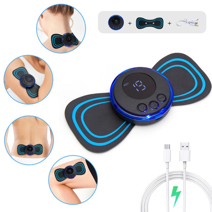 Electric EMS Foot Massager Pad - Foldable Massage Mat for Muscle Stimulation, Pain Relief, and Relaxation