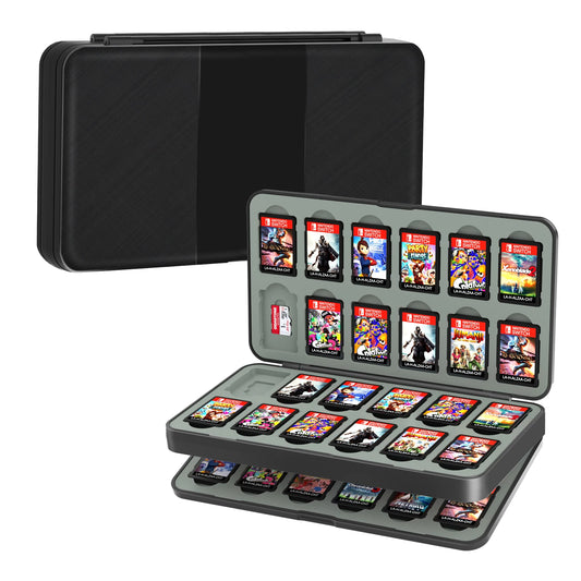 48-in-1 Switch Game Card Storage Case: Magnetic Box with Soft Silicone Lining - Game Accessories