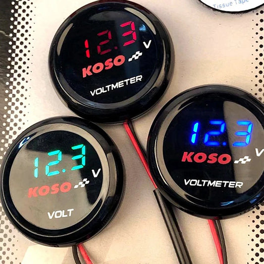 LED Round Voltmeter - 10-150V Electric Car Battery & Motorcycle Display, Universal Modified Accessories